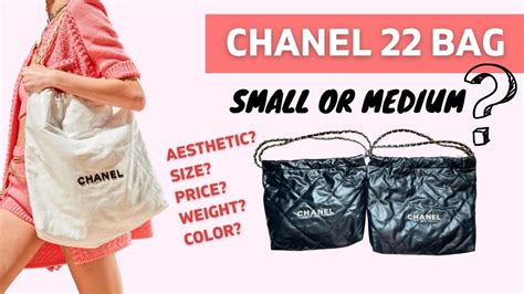 chanel 22 small white|chanel 22 bag size comparison.